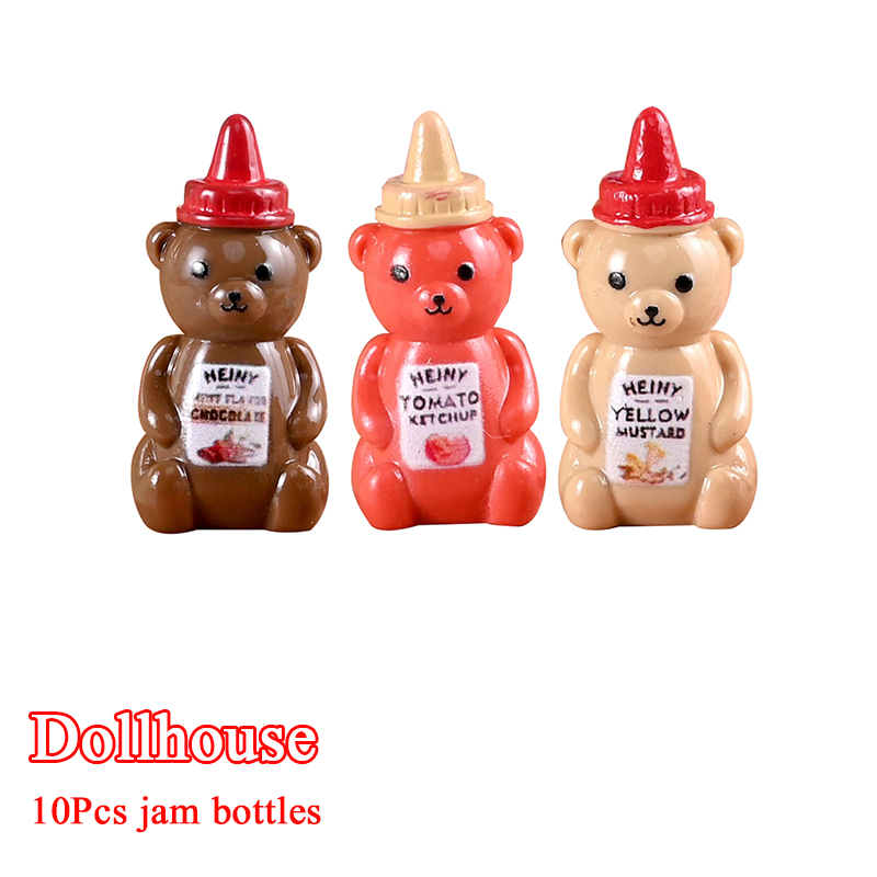 Home Decor Kitchen - 10Pcs 1/12 Dollhouse Simulated Little Bear