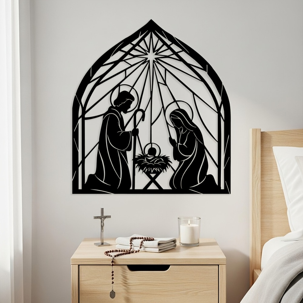 Home Decor Room - CIFBUY Religious Jesus Nativity Metal Wall