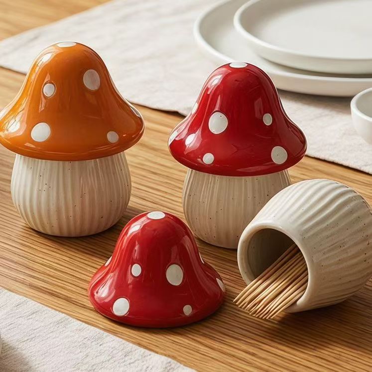 Cartoon Mushroom Ceramic Stora - Home Decor Kitchen 评论和价格