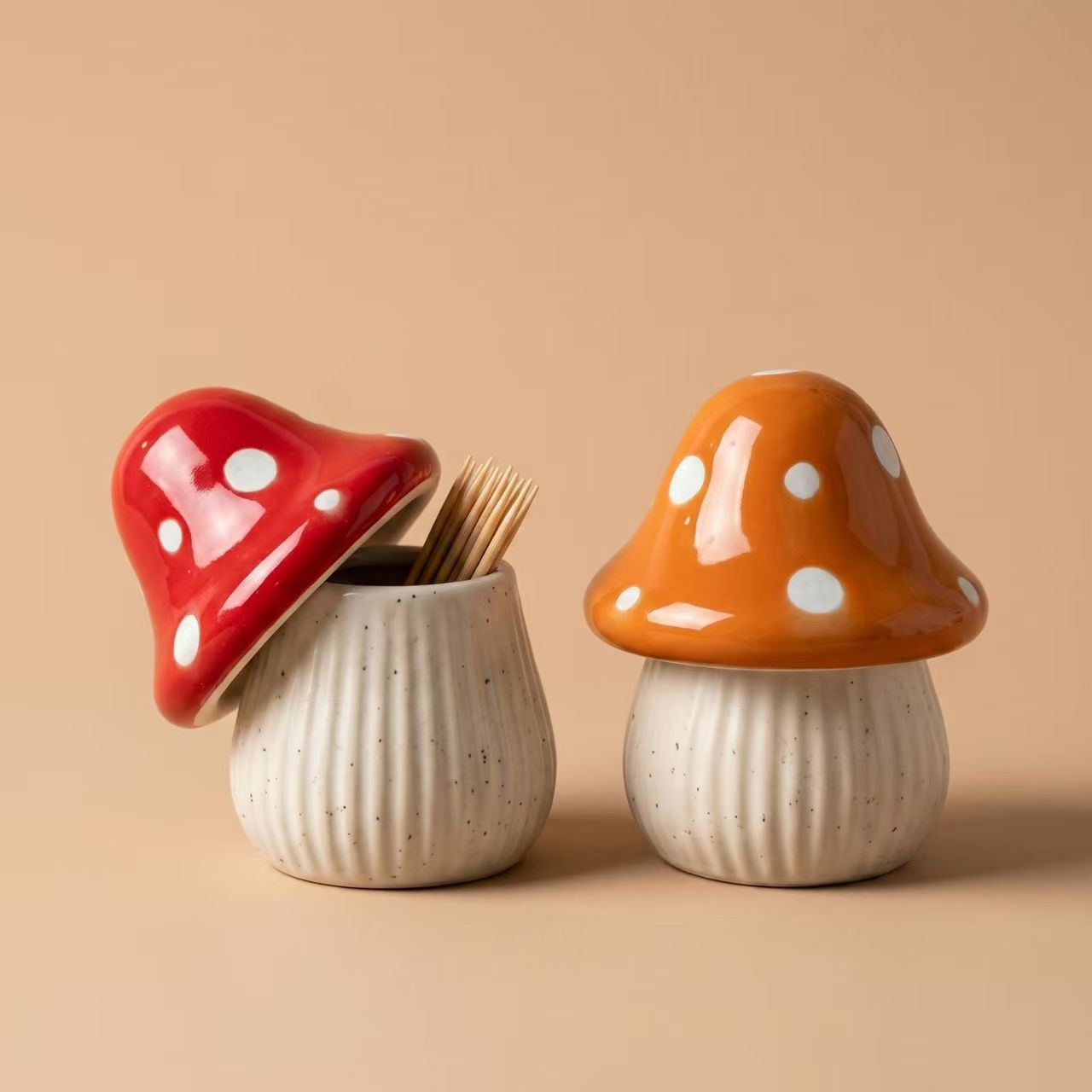 Cartoon Mushroom Ceramic Stora - Home Decor Kitchen 评论和价格