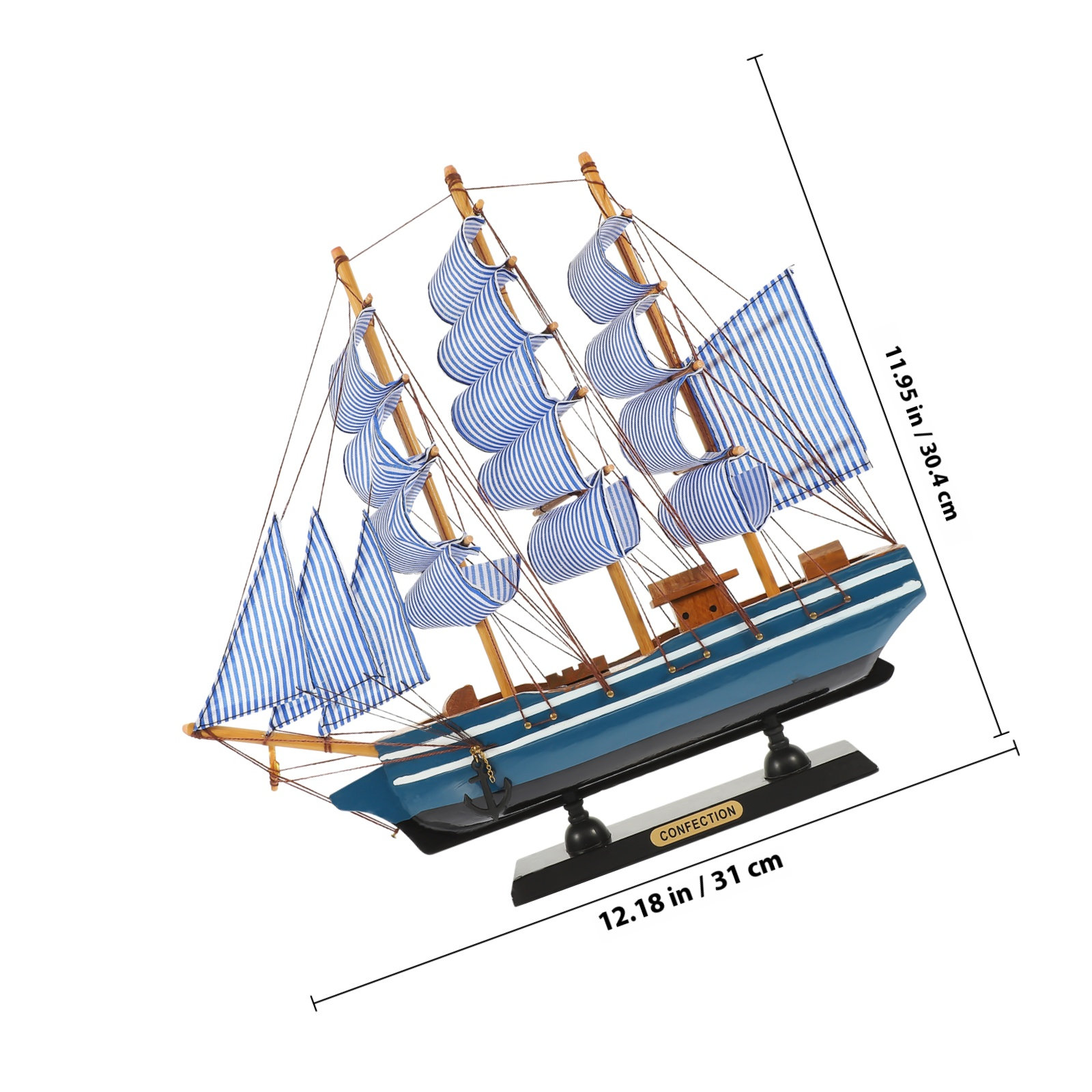 Wooden Sailboat Decor Delicate - Home Decor Nautical 评论和价格