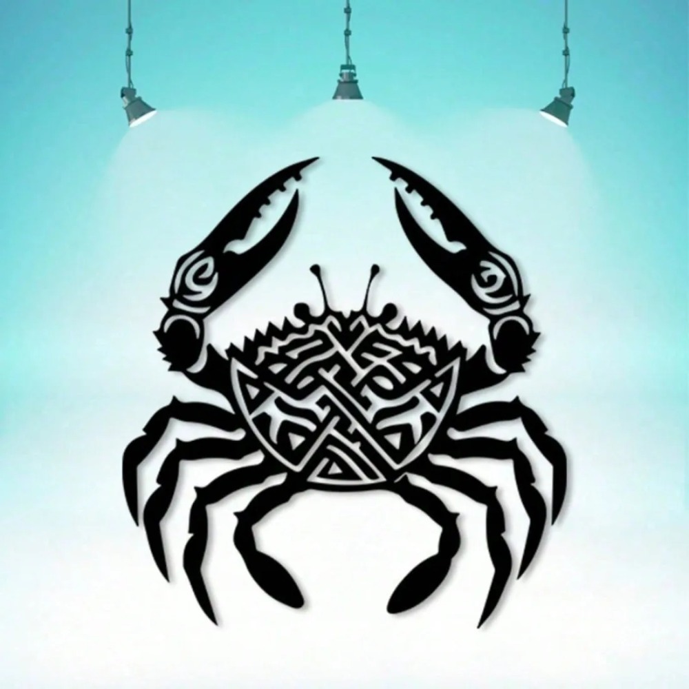 Crab Metal Wall Decor Tribal P - Home Decor Nautical 评论和价格
