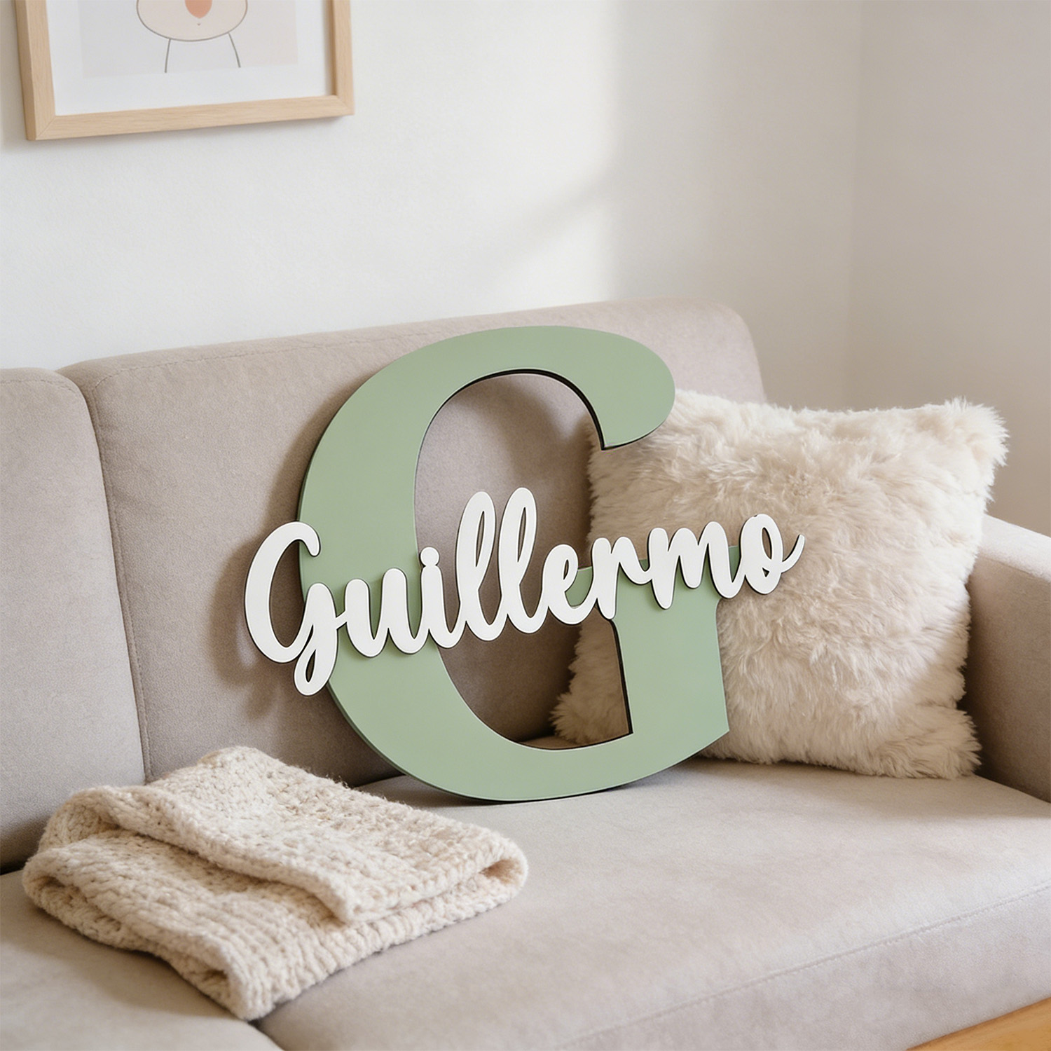 1pc Custom  Monogram Initial W - Home Decor Sofa 评论和价格