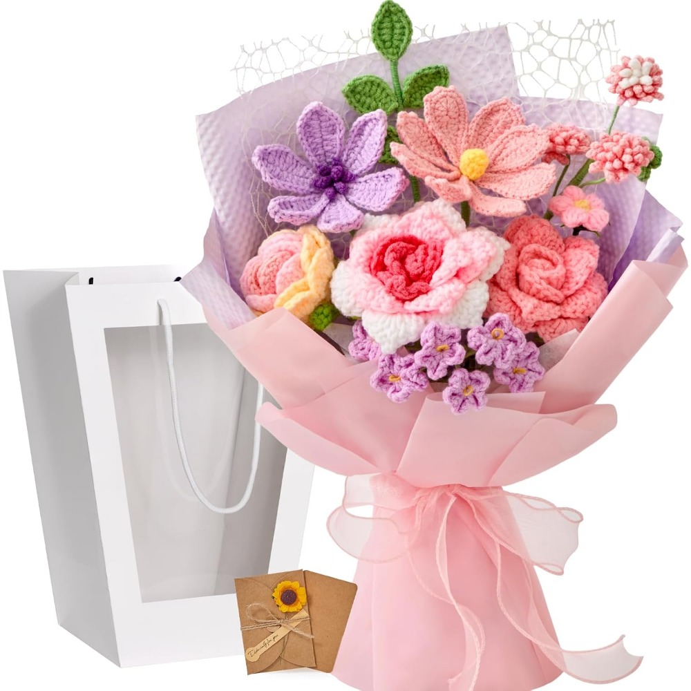 Crochet Flower Bouquet, Handma - Home Decor Tulip 评论和价格