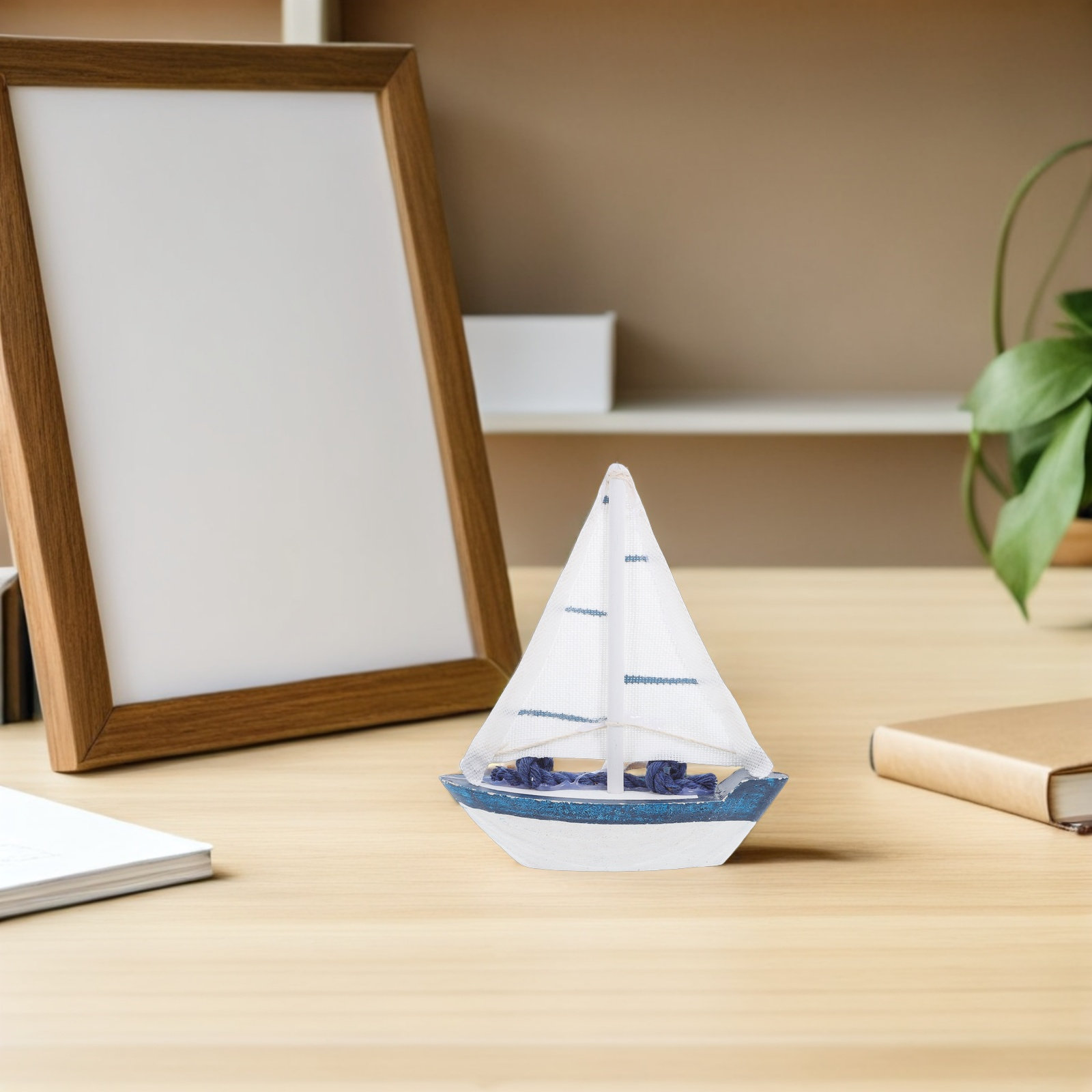 2Pcs Mediterranean Style Woode - Home Decor Nautical 评论和价格