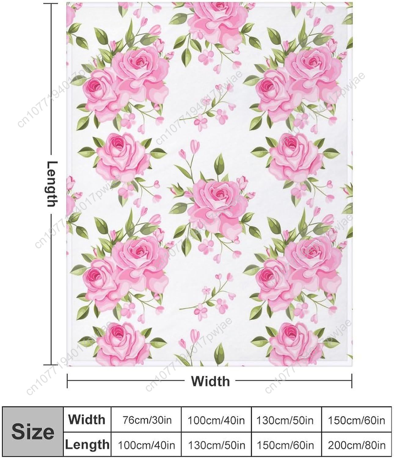 Pink Flower Throw Blanket Flor - Home Decor Luxury 评论和价格