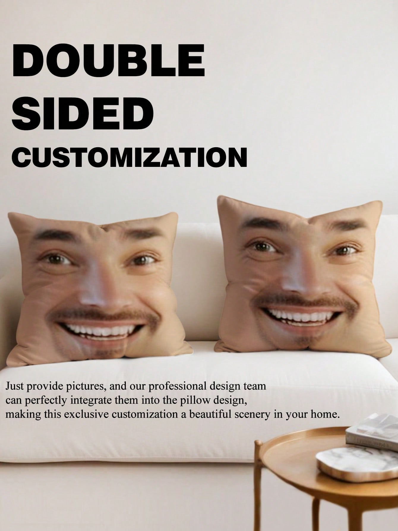 1pc Custom Face Square Pillow  - Home Decor Sofa 评论和价格