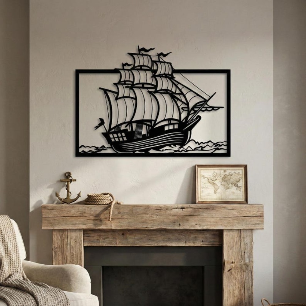 Metal Sailboat Wall Art, Coast - Home Decor Nautical 评论和价格