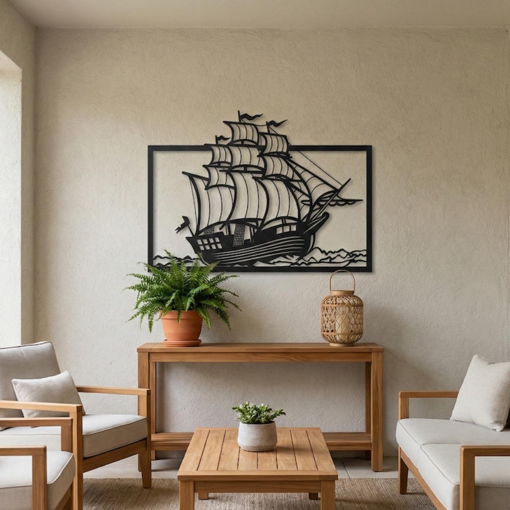 Metal Sailboat Wall Art, Coast - Home Decor Nautical 评论和价格