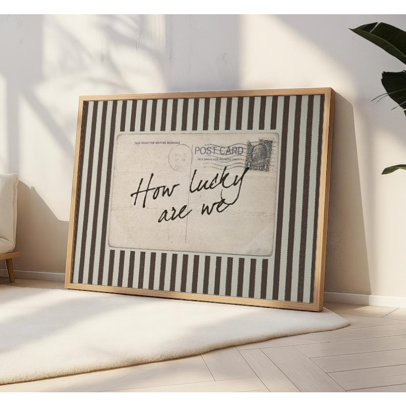 Vintage Striped How Lucky Are  - Home Decor How To 评论和价格