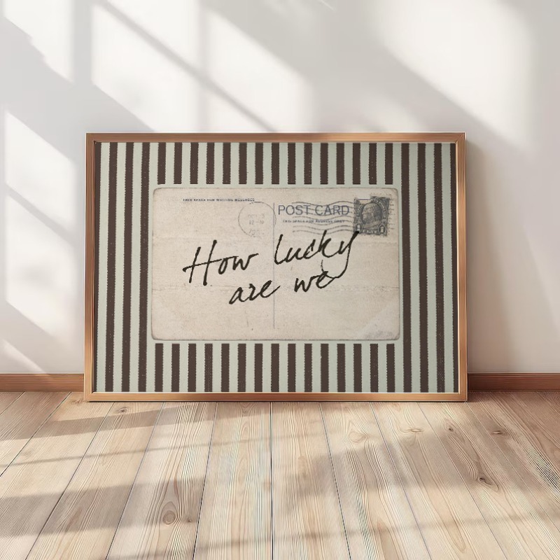 Vintage Striped How Lucky Are  - Home Decor How To 评论和价格