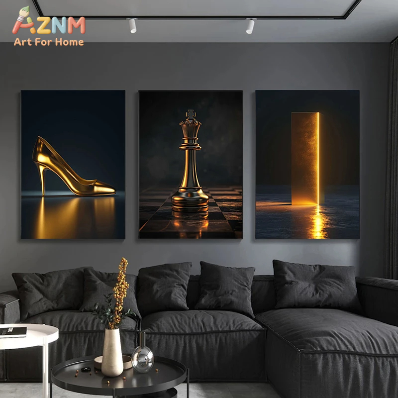 AZNM Luxury Gold Themed Framel - Home Decor Luxury 评论和价格