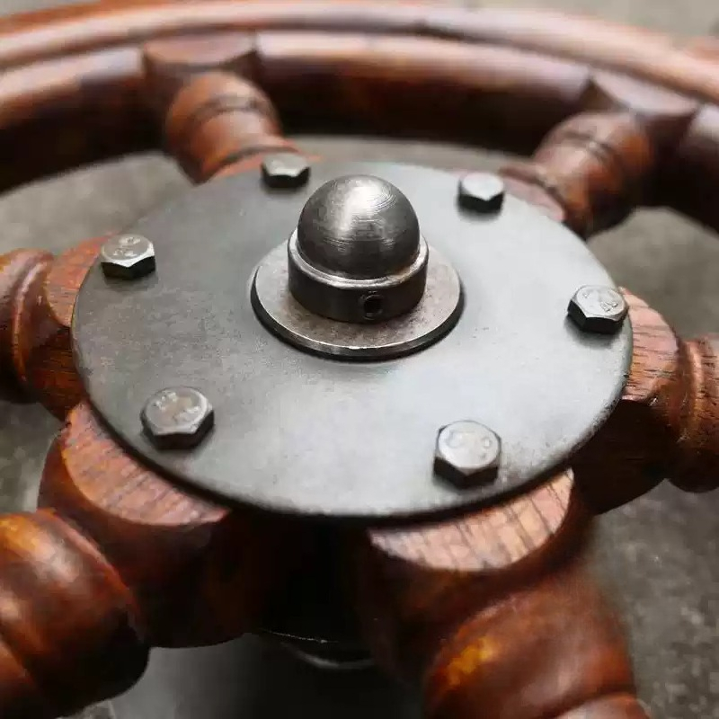 55CM Solid Wood Ship Steering  - Home Decor Nautical 评论和价格