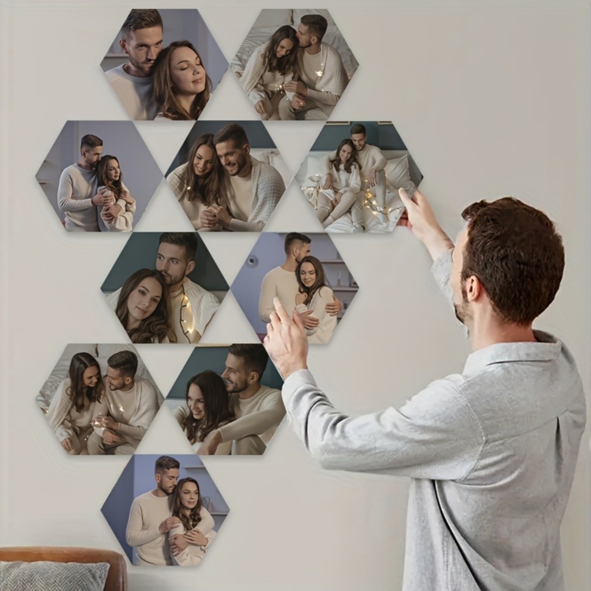 Custom Wall Decor — Modern Hex - Home Decor For Wedding 评论和价格