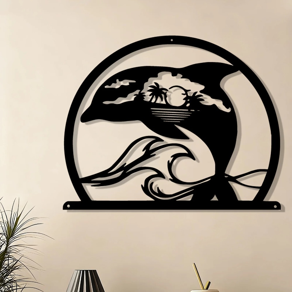 CIFBUY Iron Wall Art Dolphin M - Home Decor Nautical 评论和价格
