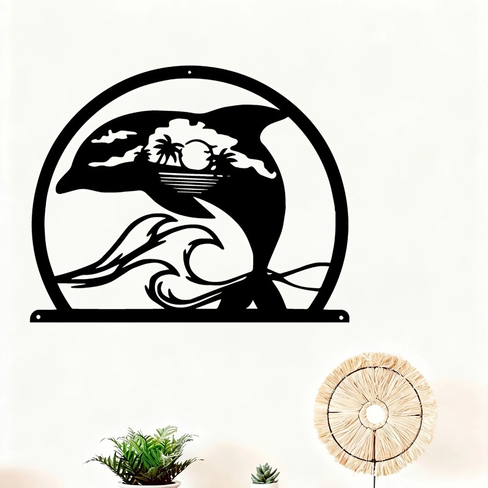 CIFBUY Iron Wall Art Dolphin M - Home Decor Nautical 评论和价格