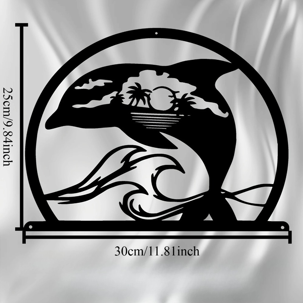 CIFBUY Iron Wall Art Dolphin M - Home Decor Nautical 评论和价格