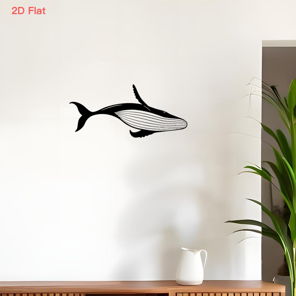 Majestic Whale Metal Wall Art  - Home Decor Nautical 评论和价格
