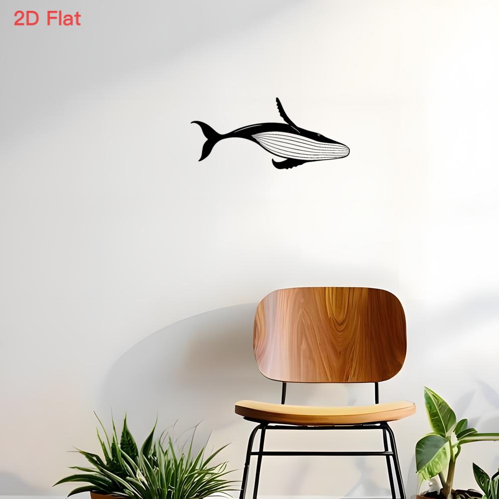 Majestic Whale Metal Wall Art  - Home Decor Nautical 评论和价格