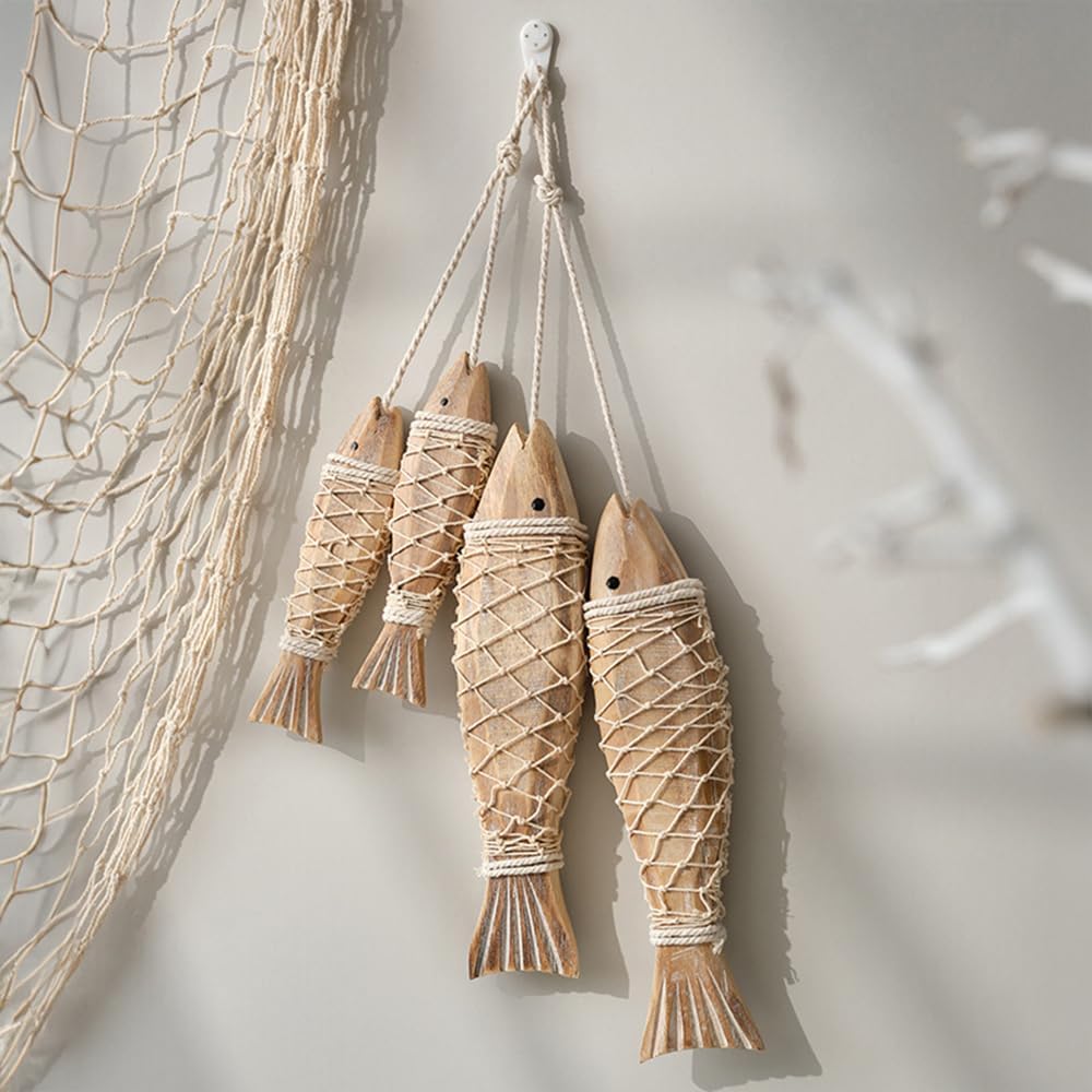 Carved Antique Wood Fish Wall  - Home Decor Nautical 评论和价格