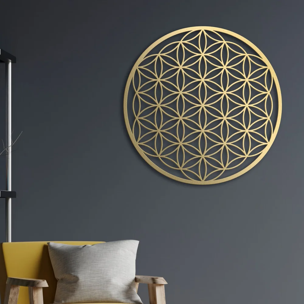 Flower of Life Metal Wall Art  - Home Decor Sofa 评论和价格