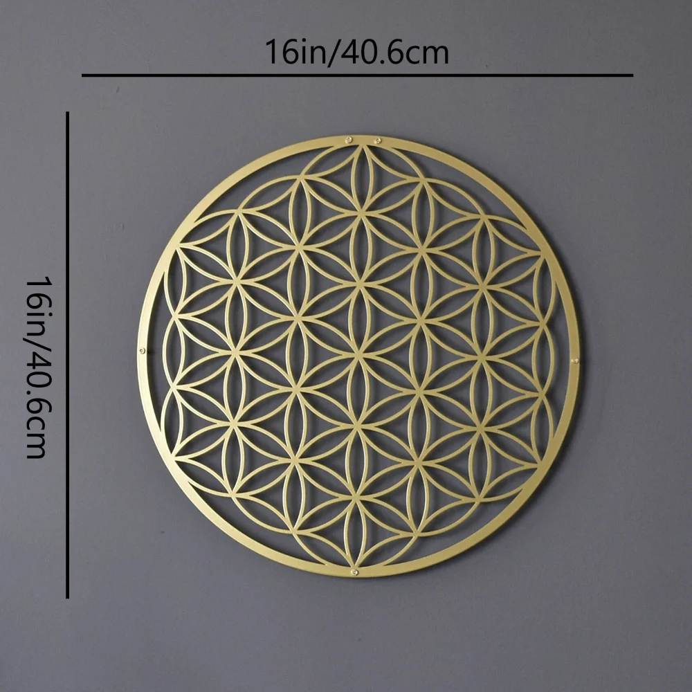 Flower of Life Metal Wall Art  - Home Decor Sofa 评论和价格