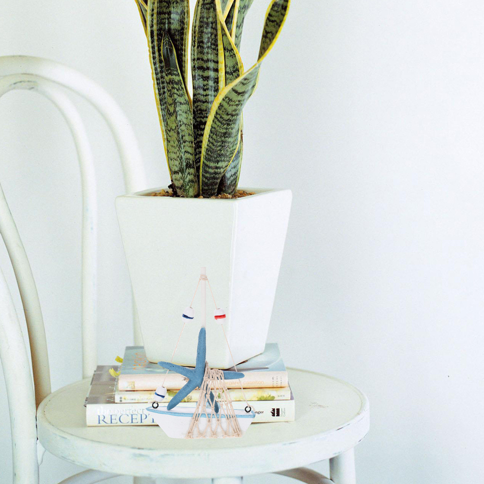 Wooden Sailboat Decoration Nau - Home Decor Nautical 评论和价格