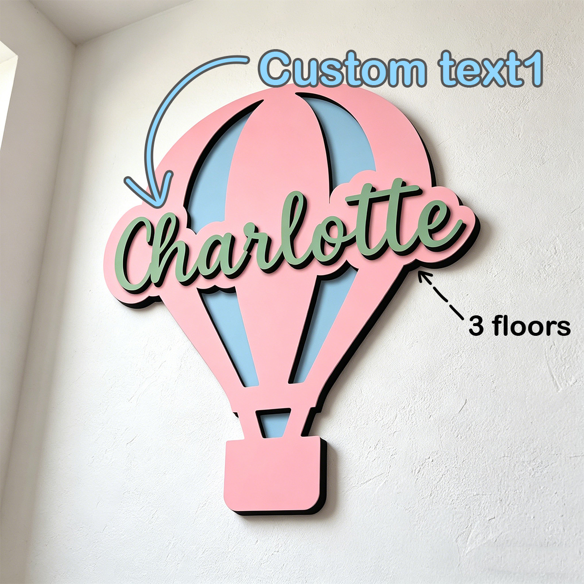 1pc Customized Wooden Hot Air  - Home Decor For Wedding 评论和价格