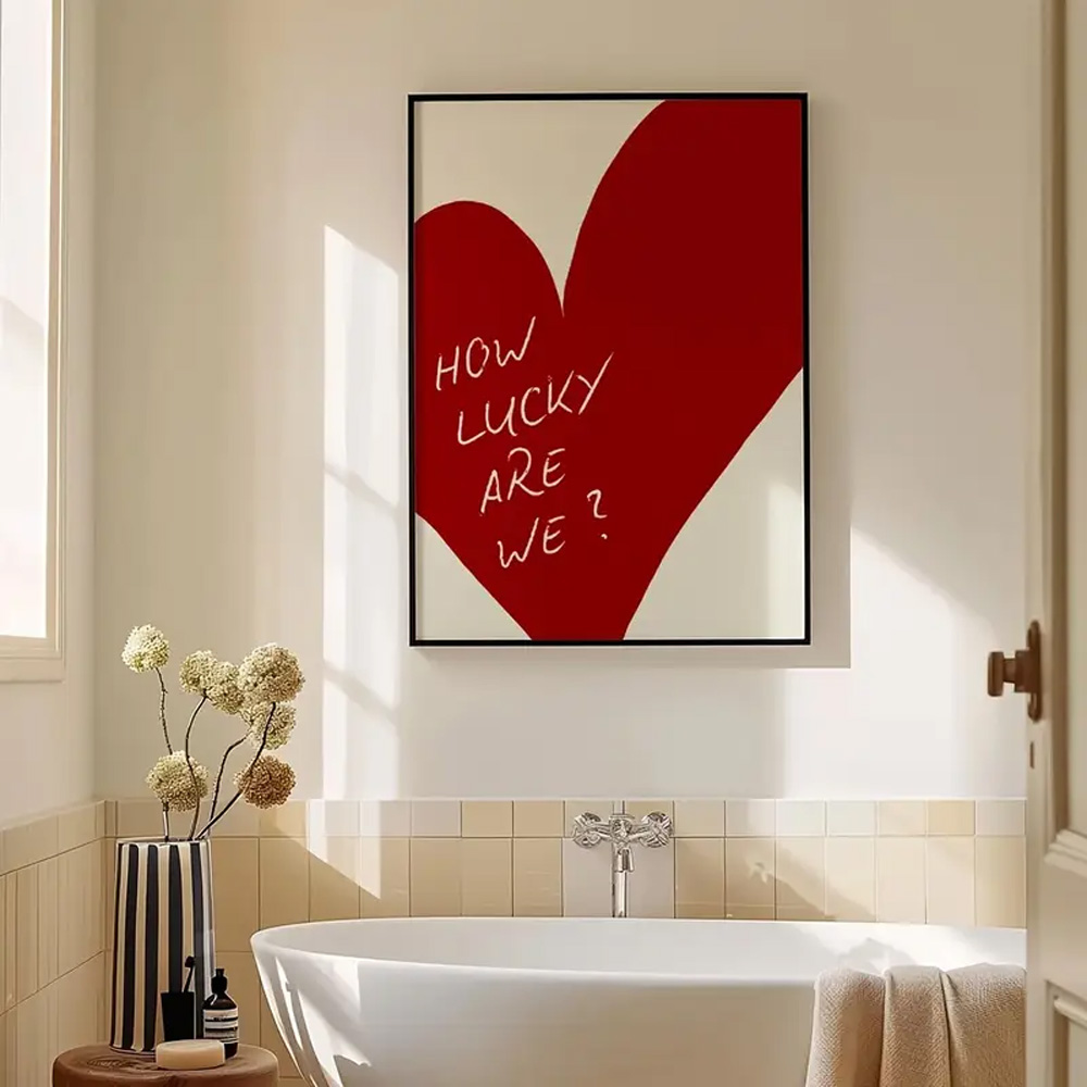 1 Piece Frameless Red Love Hea - Home Decor How To 评论和价格