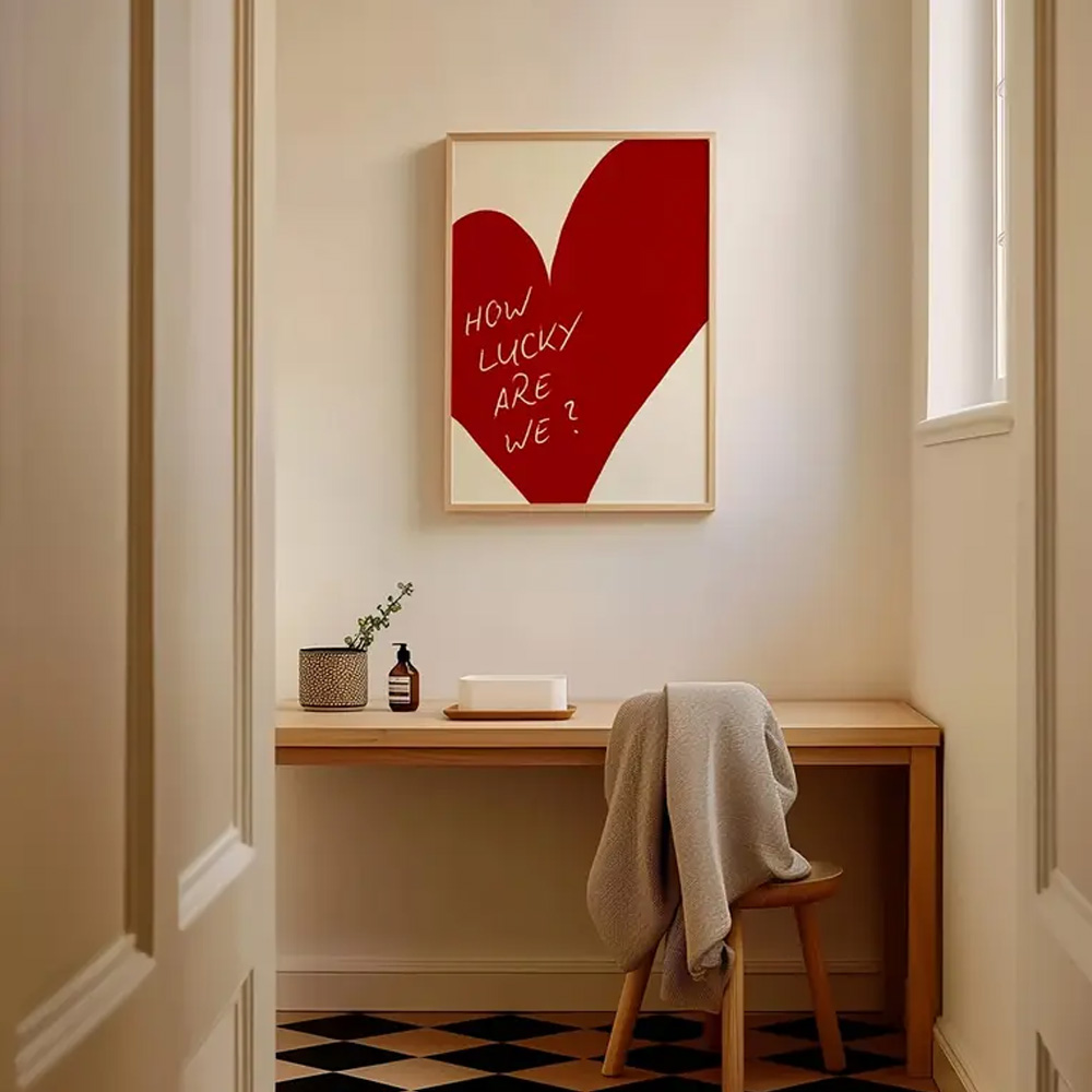 1 Piece Frameless Red Love Hea - Home Decor How To 评论和价格
