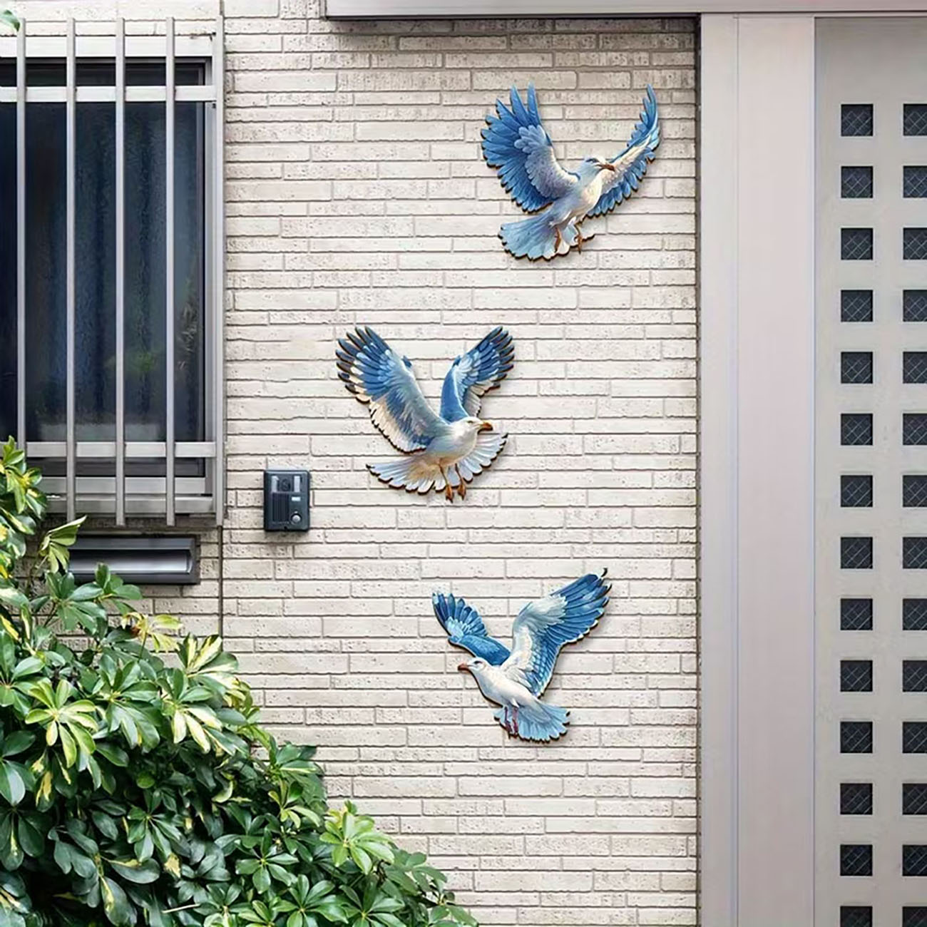 3 Pcs Wooden Seagull Wall Deco - Home Decor Nautical 评论和价格