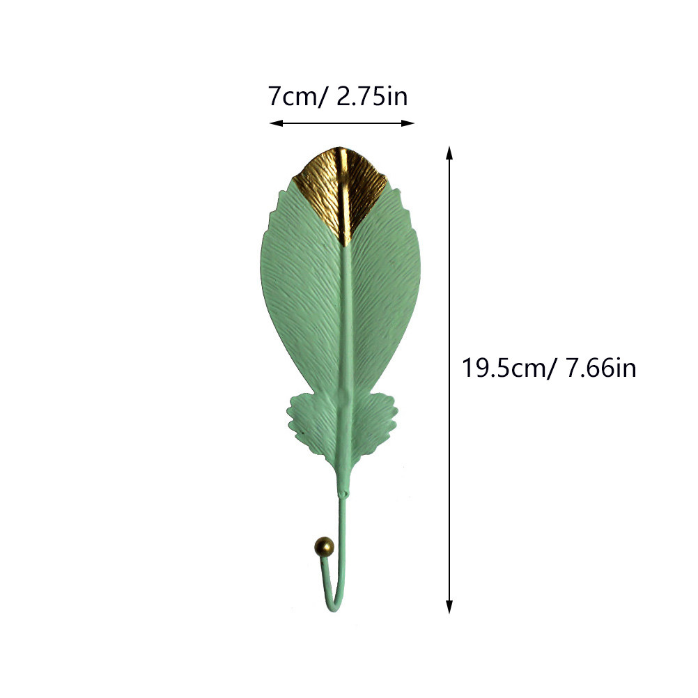 3Pcs Mini Leaf Shape Wall Hook - Home Decor Luxury 评论和价格