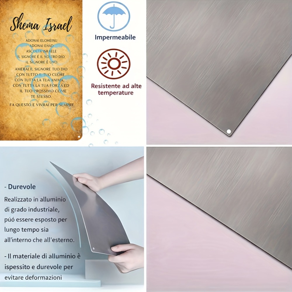 CIFBUY  Hebrew Scripture Alumi - Home Decor Wall Art 评论和价格