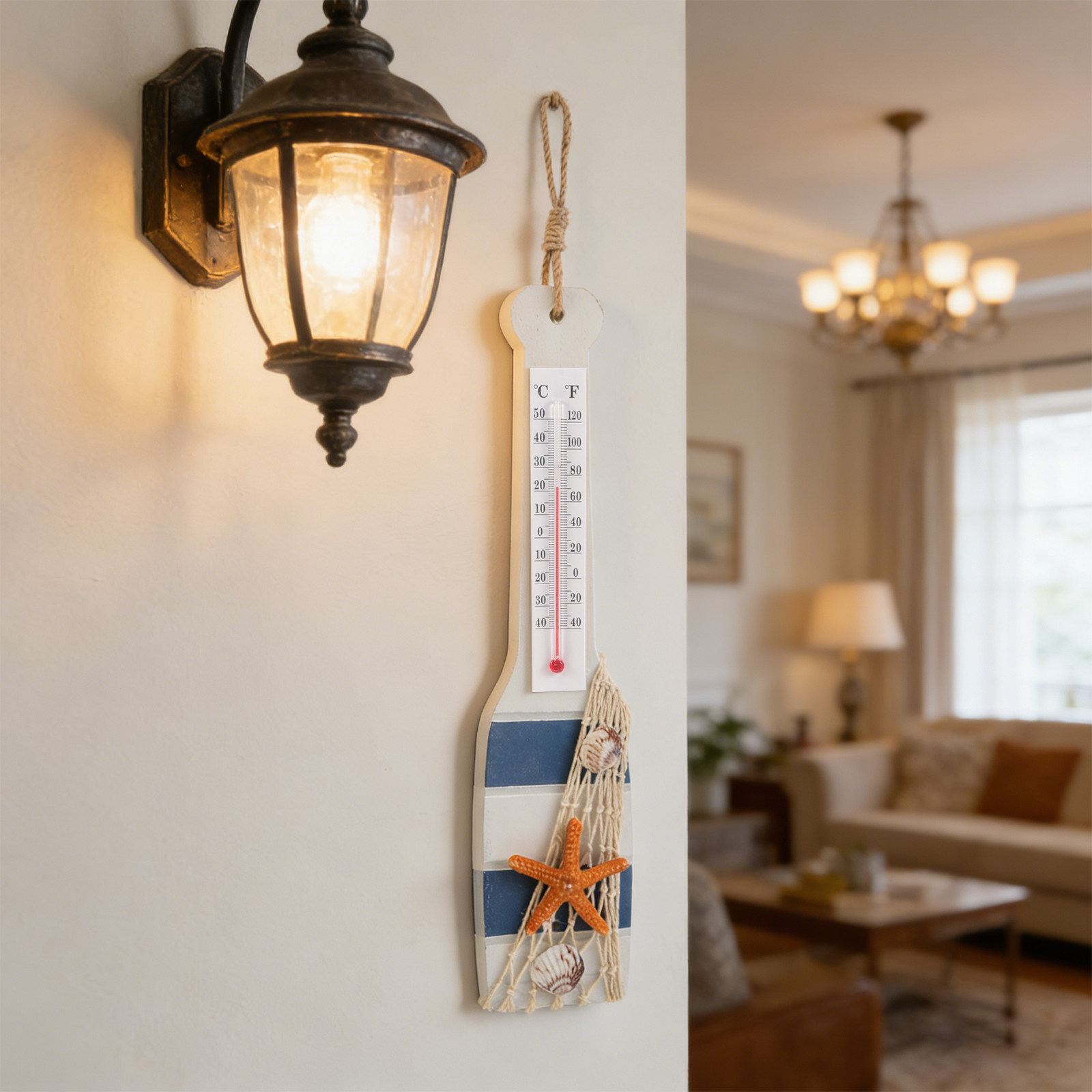 Wooden Paddle Wall Decor Beach - Home Decor Nautical 评论和价格