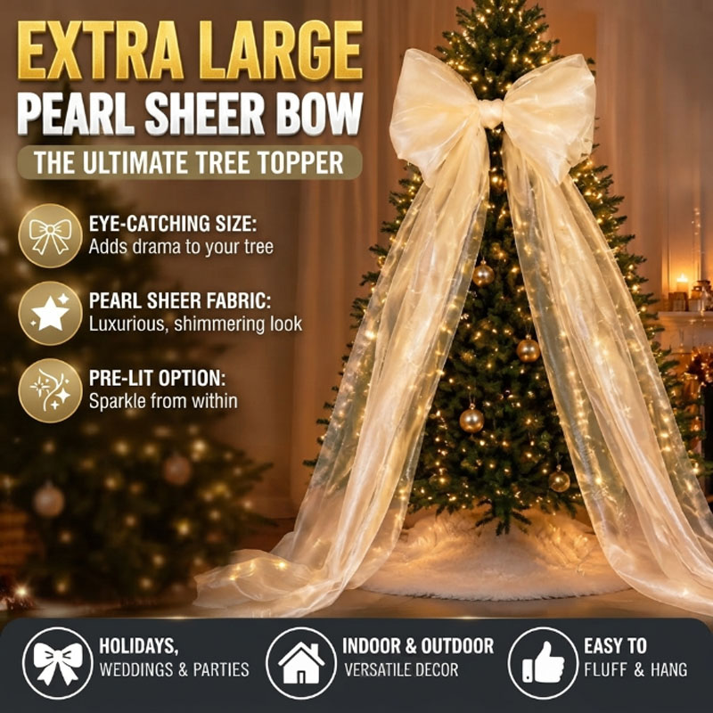 Stunning Pearlized Gauze Bow C - Home Decor Exchange 评论和价格
